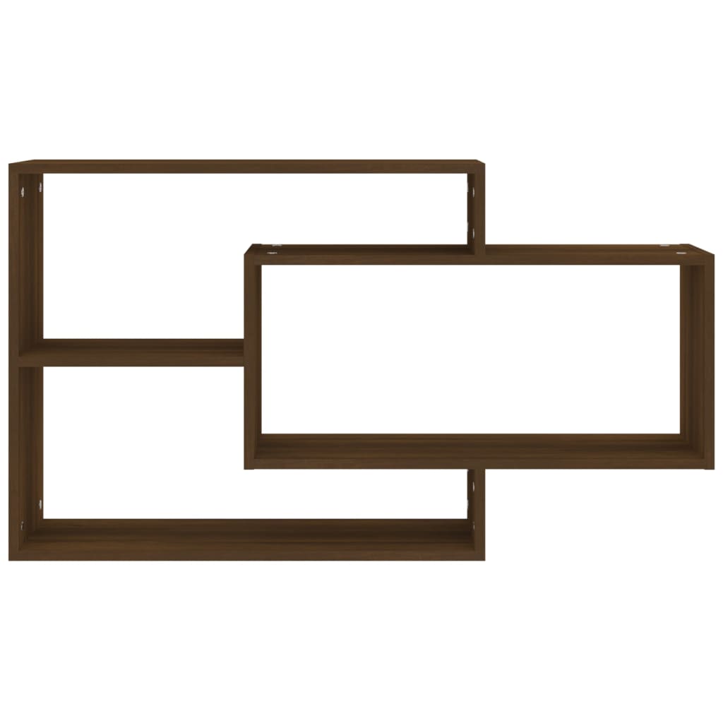 Wandschap 104X20X58,5 Cm Bewerkt Hout Bruineikenkleurig