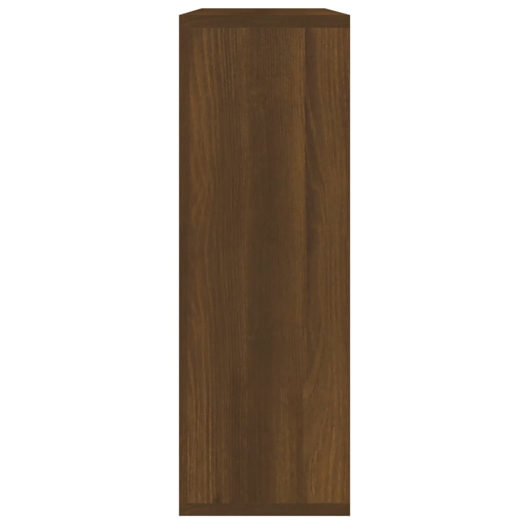 Wandschap 104X20X58,5 Cm Bewerkt Hout Bruineikenkleurig