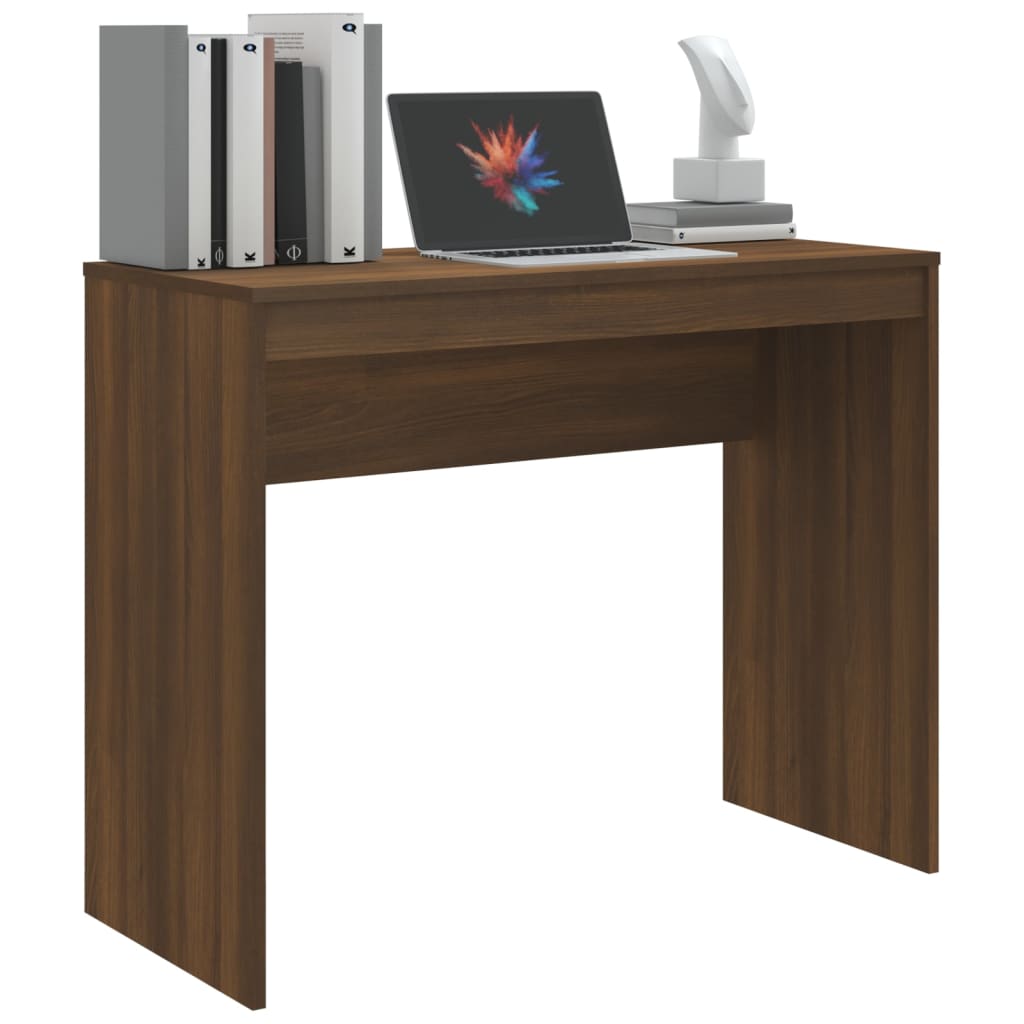 Bureau 90X40X72 Cm Bewerkt Hout Bruineikenkleurig