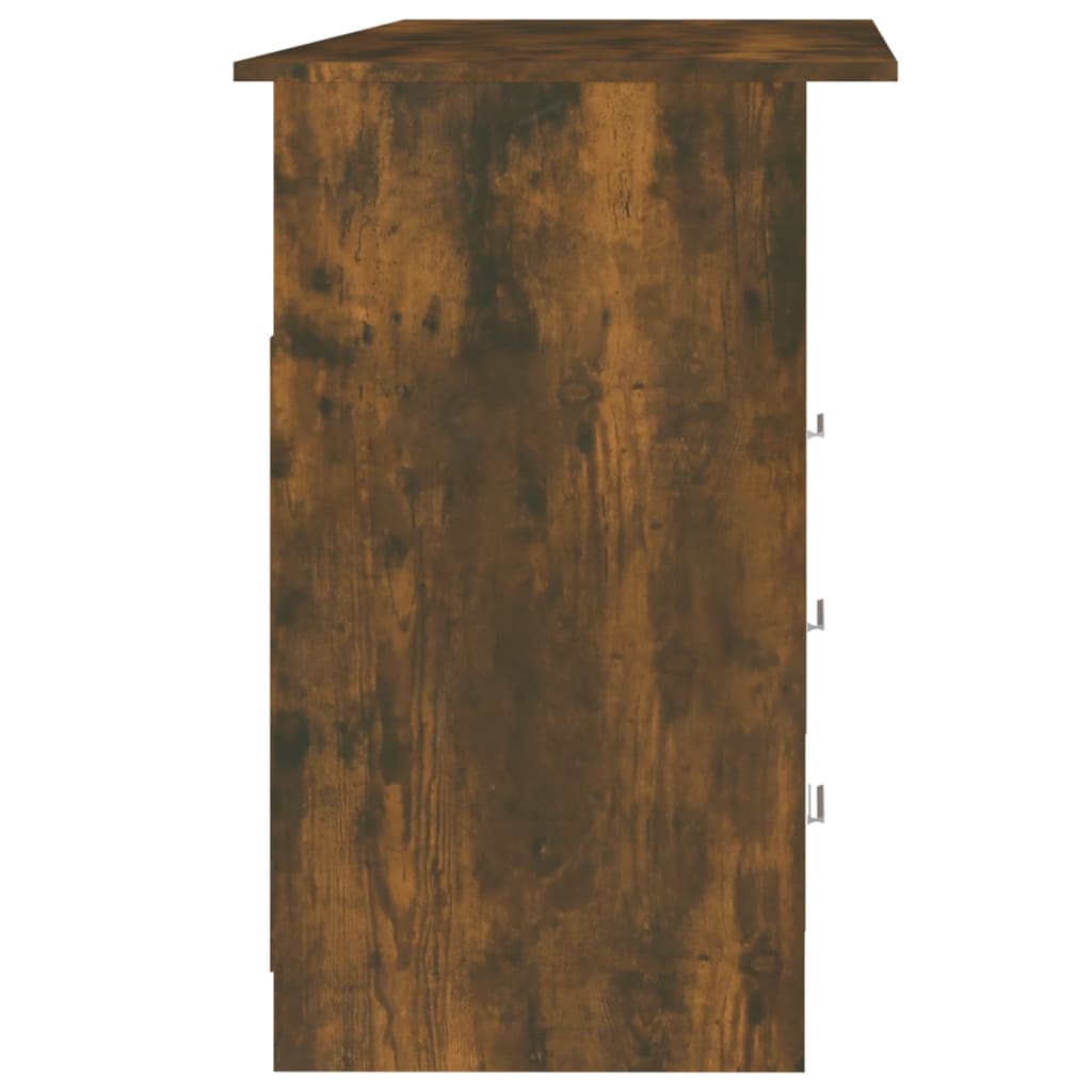 Bureau Met Lades 110X50X76 Cm Bewerkt Hout Gerookt Eikenkleurig