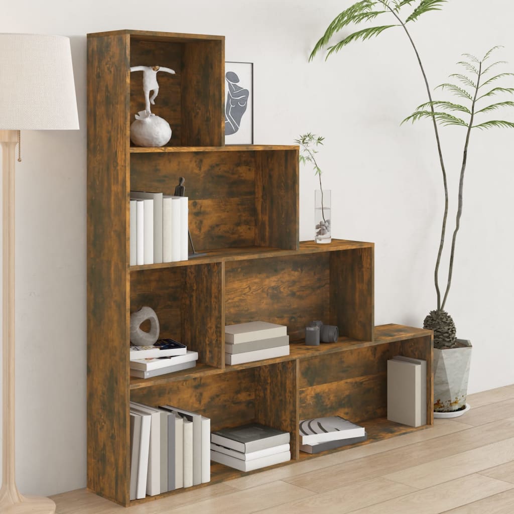 Boekenkast 155X24X160 Cm Gerookt Eikenkleurig