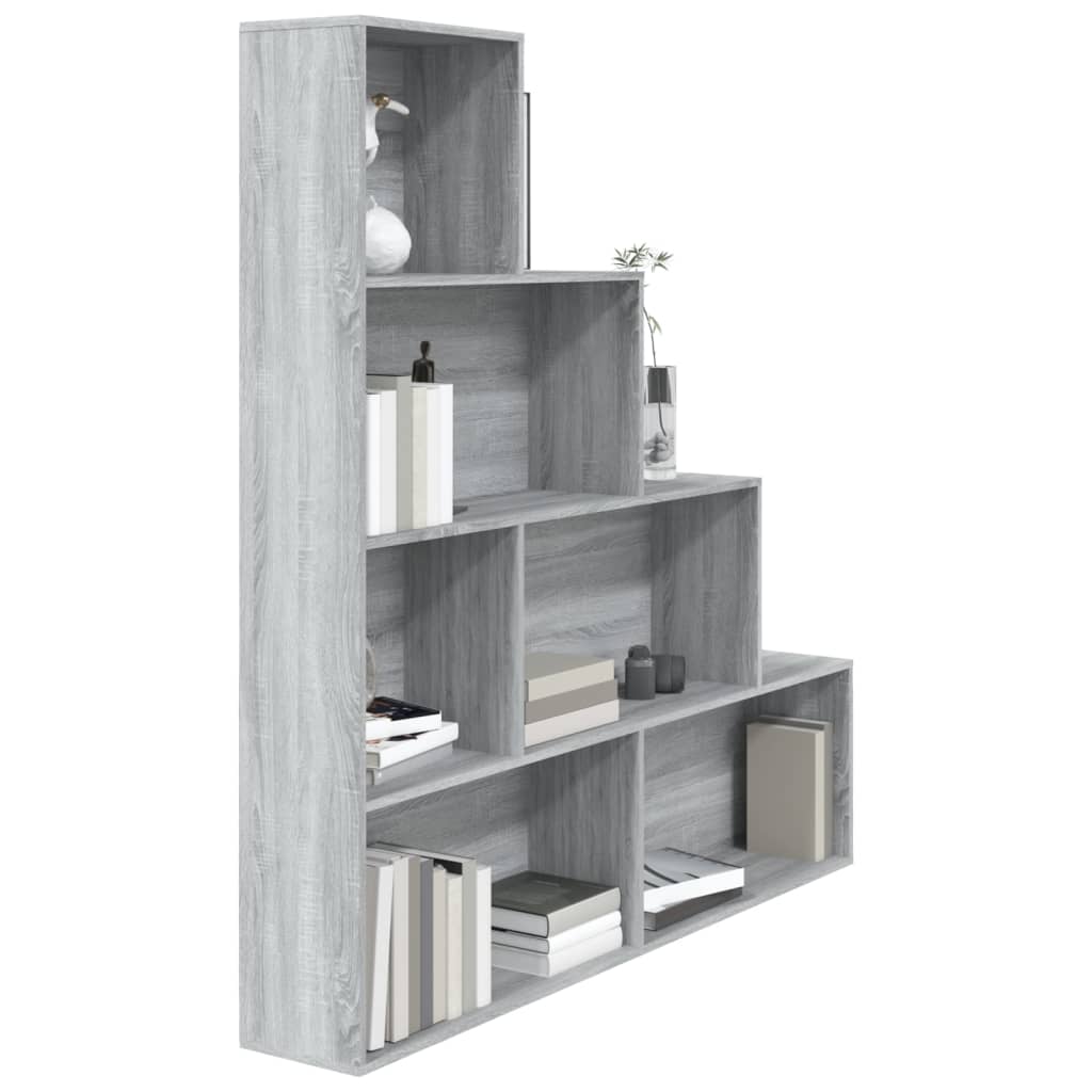 Boekenkast 155X24X160 Cm Grijs Sonoma Eikenkleurig