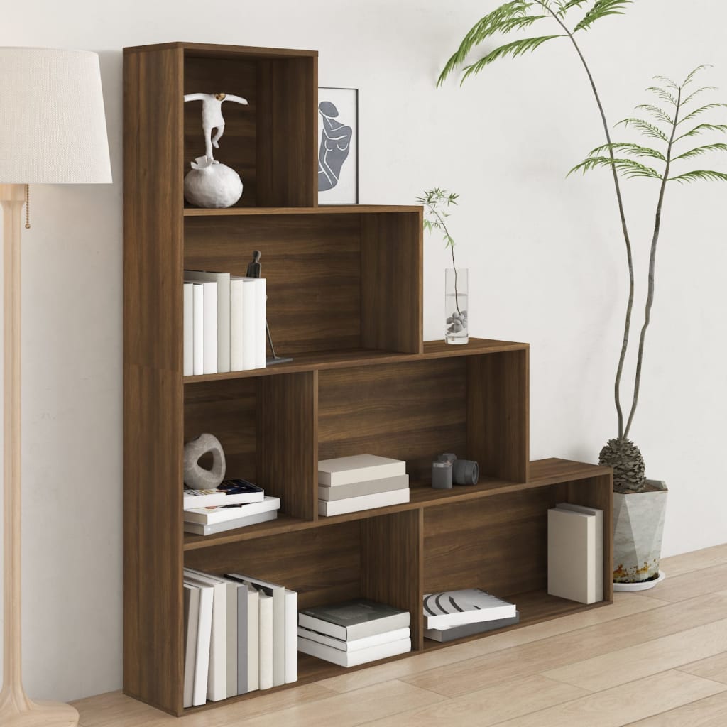 Boekenkast 155X24X160 Cm Bruineikenkleurig