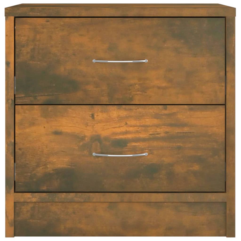 Nachtkastjes 2 St 40X30X40 Cm Bewerkt Hout Gerookt Eikenkleurig