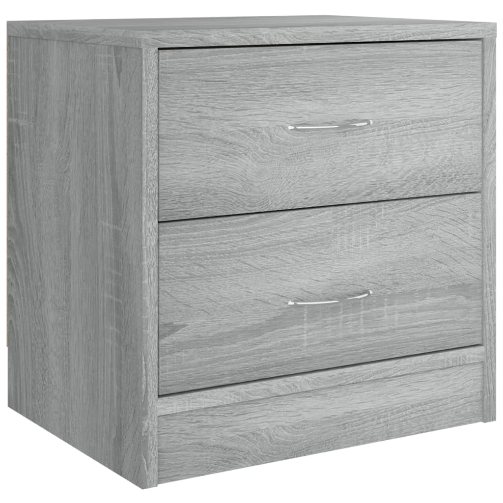 Nachtkastje 40X30X40 Cm Bewerkt Hout Grijs Sonoma Eikenkleurig