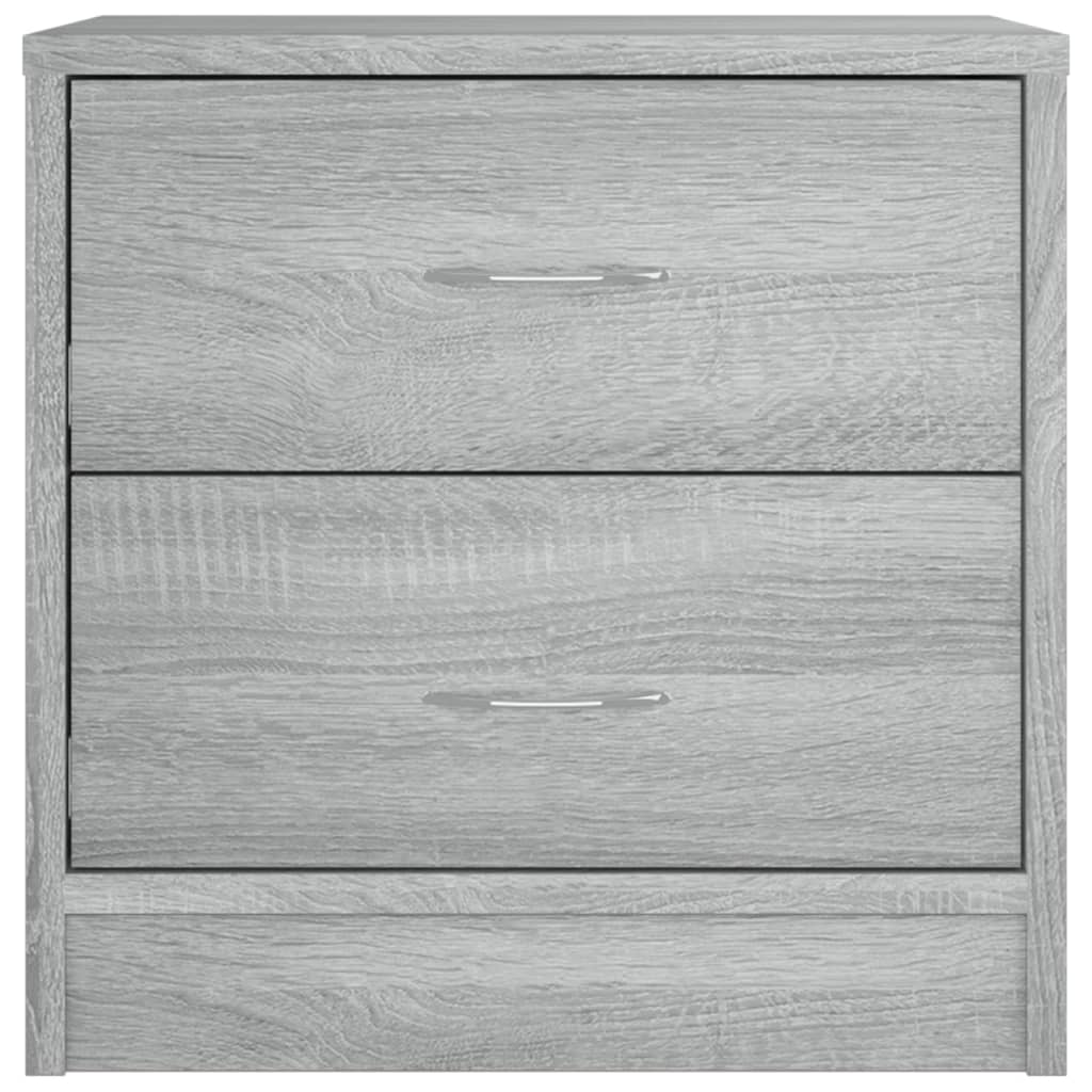 Nachtkastje 40X30X40 Cm Bewerkt Hout Grijs Sonoma Eikenkleurig
