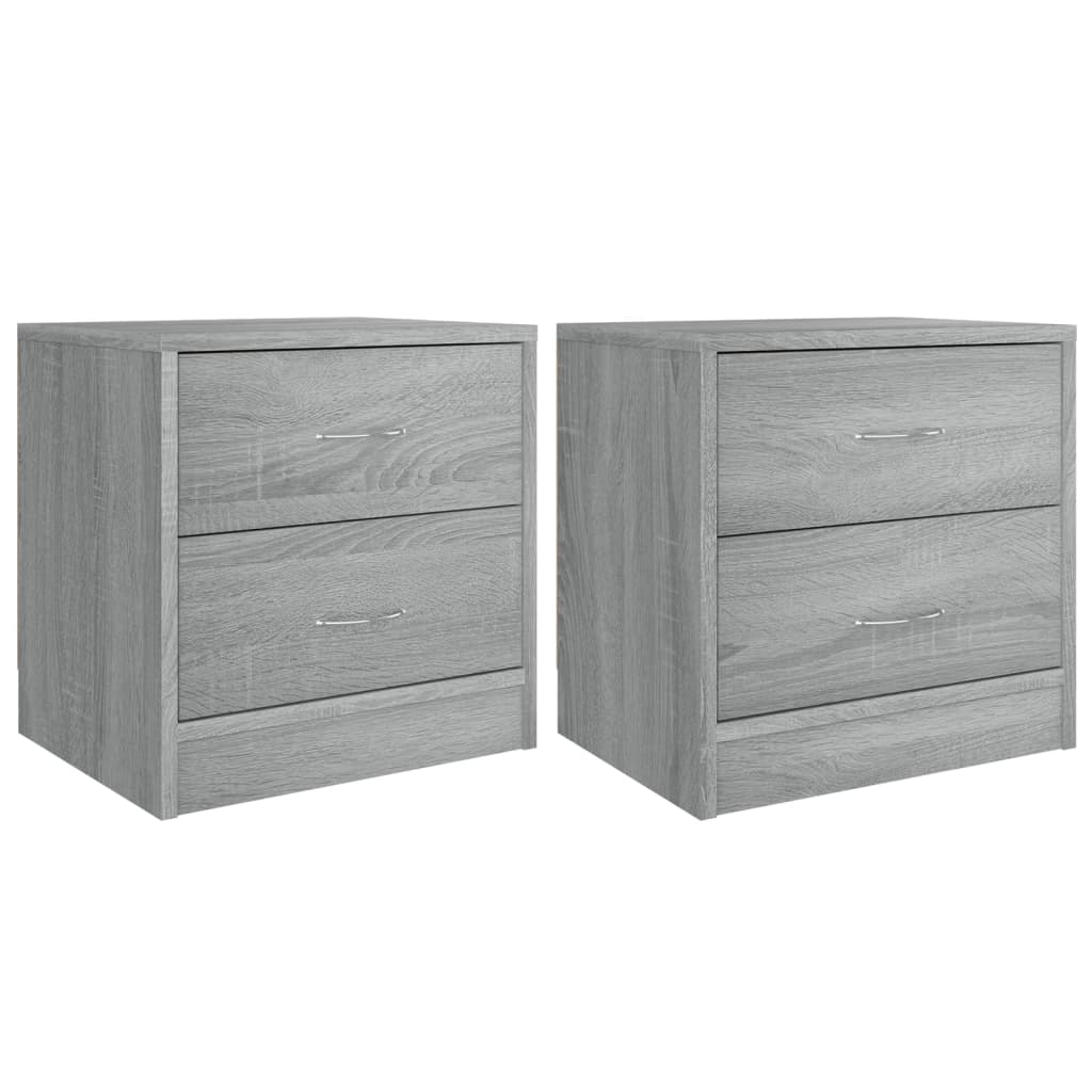 Nachtkastjes 2 St 40X30X40 Cm Bewerkt Hout Grijs Sonoma Eiken