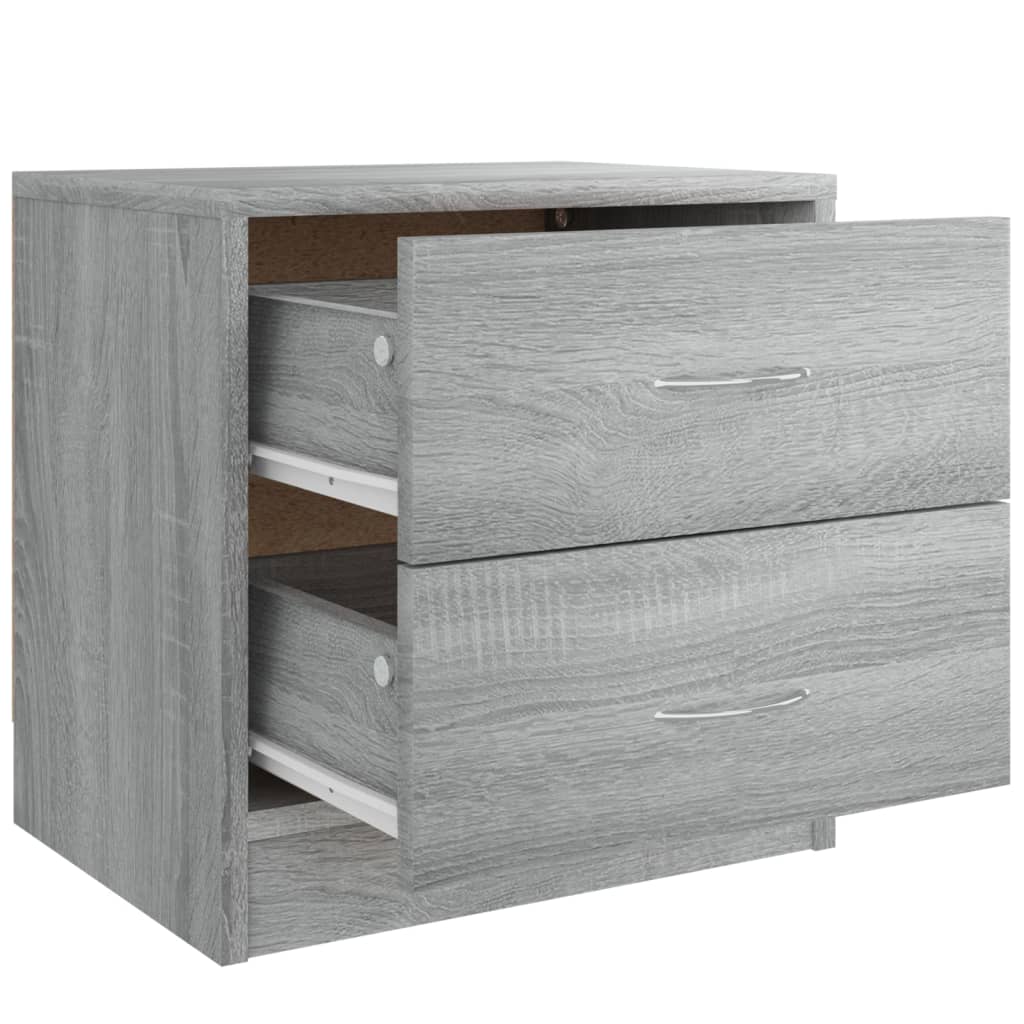 Nachtkastjes 2 St 40X30X40 Cm Bewerkt Hout Grijs Sonoma Eiken