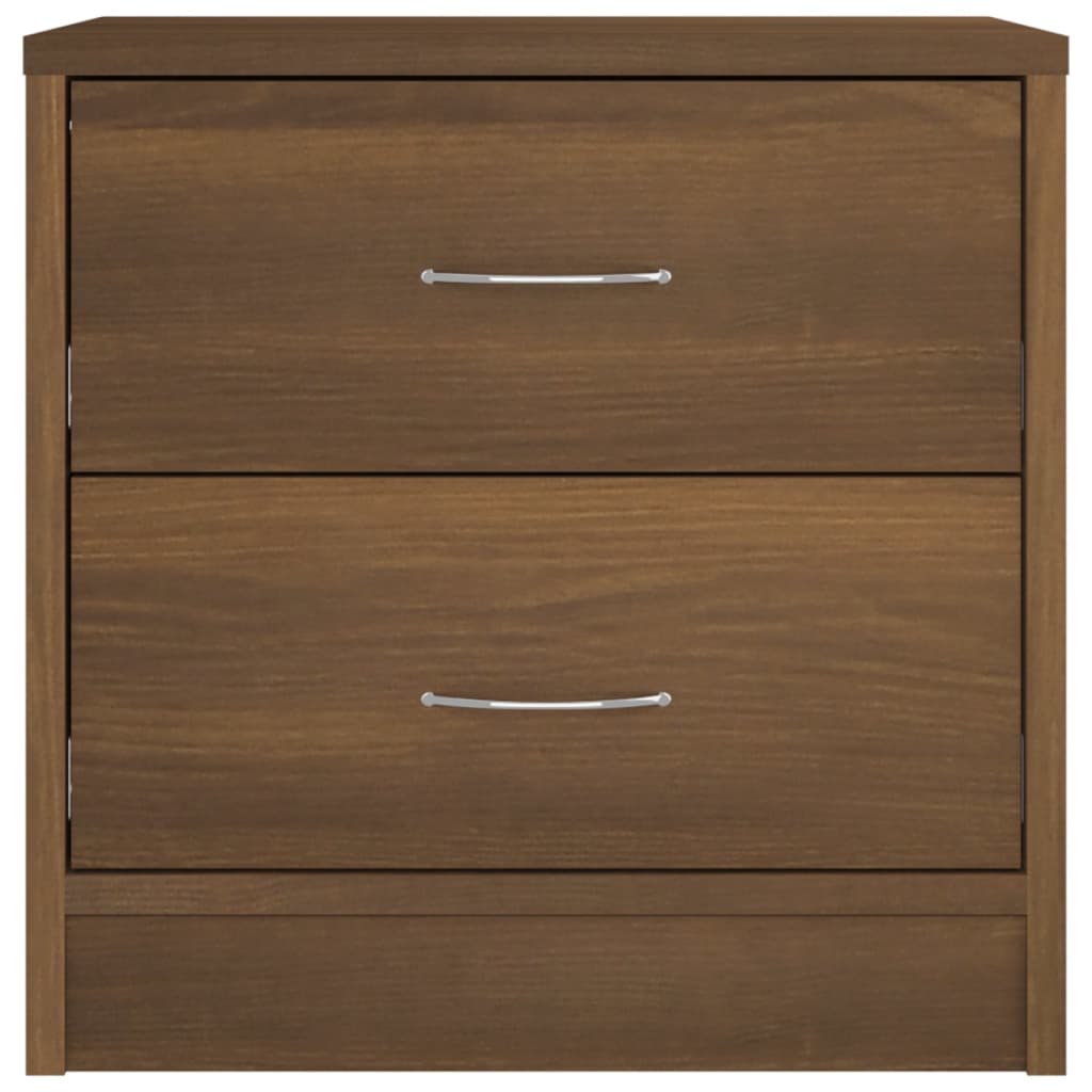 Nachtkastjes 2 St 40X30X40 Cm Bewerkt Hout Bruineikenkleurig