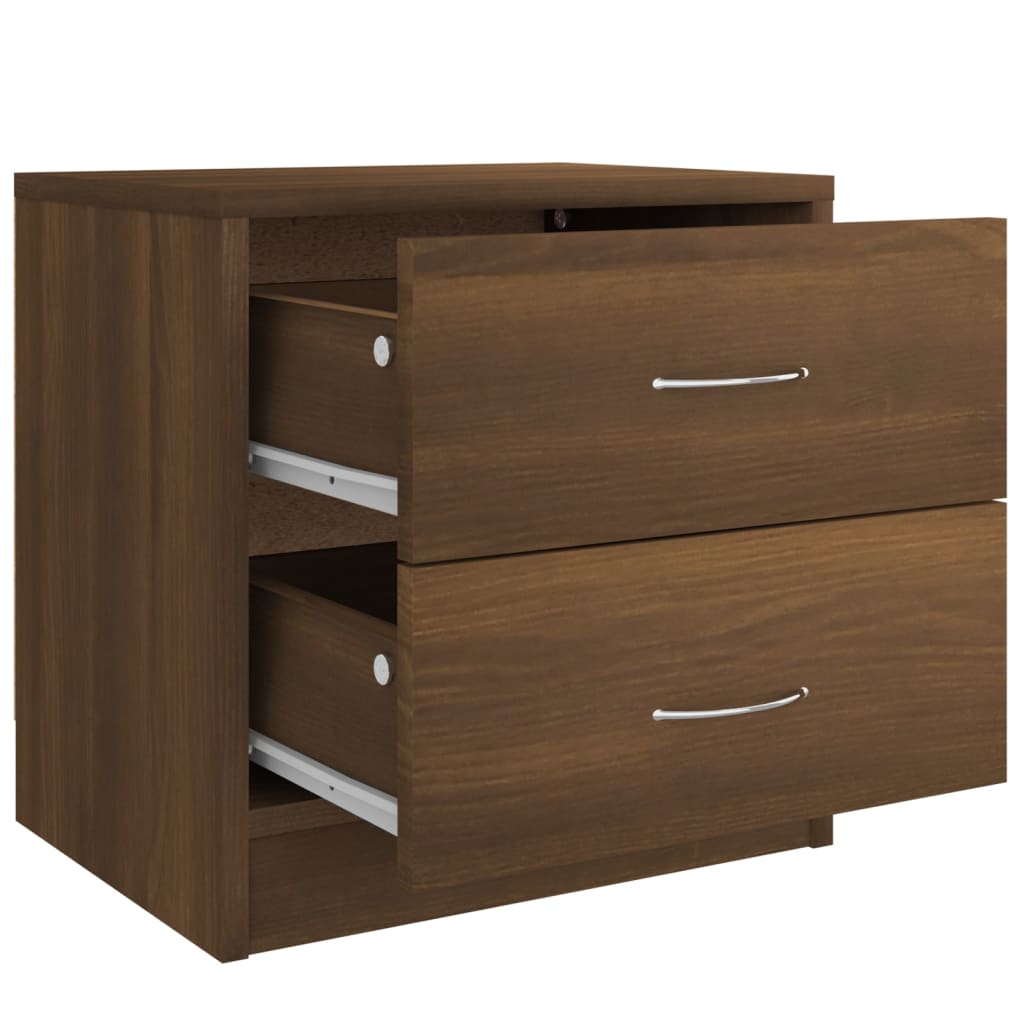 Nachtkastjes 2 St 40X30X40 Cm Bewerkt Hout Bruineikenkleurig