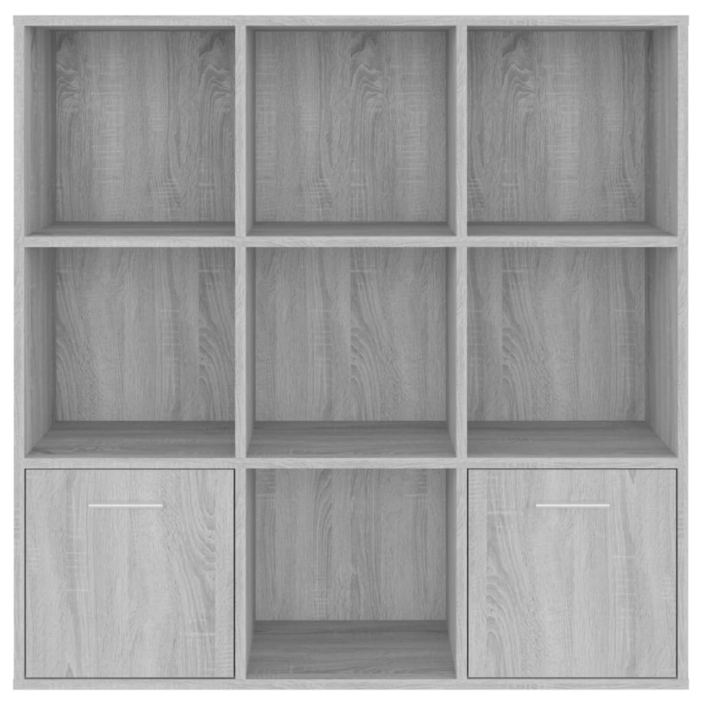 Boekenkast 98X30X98 Cm Grijs Sonoma Eikenkleurig