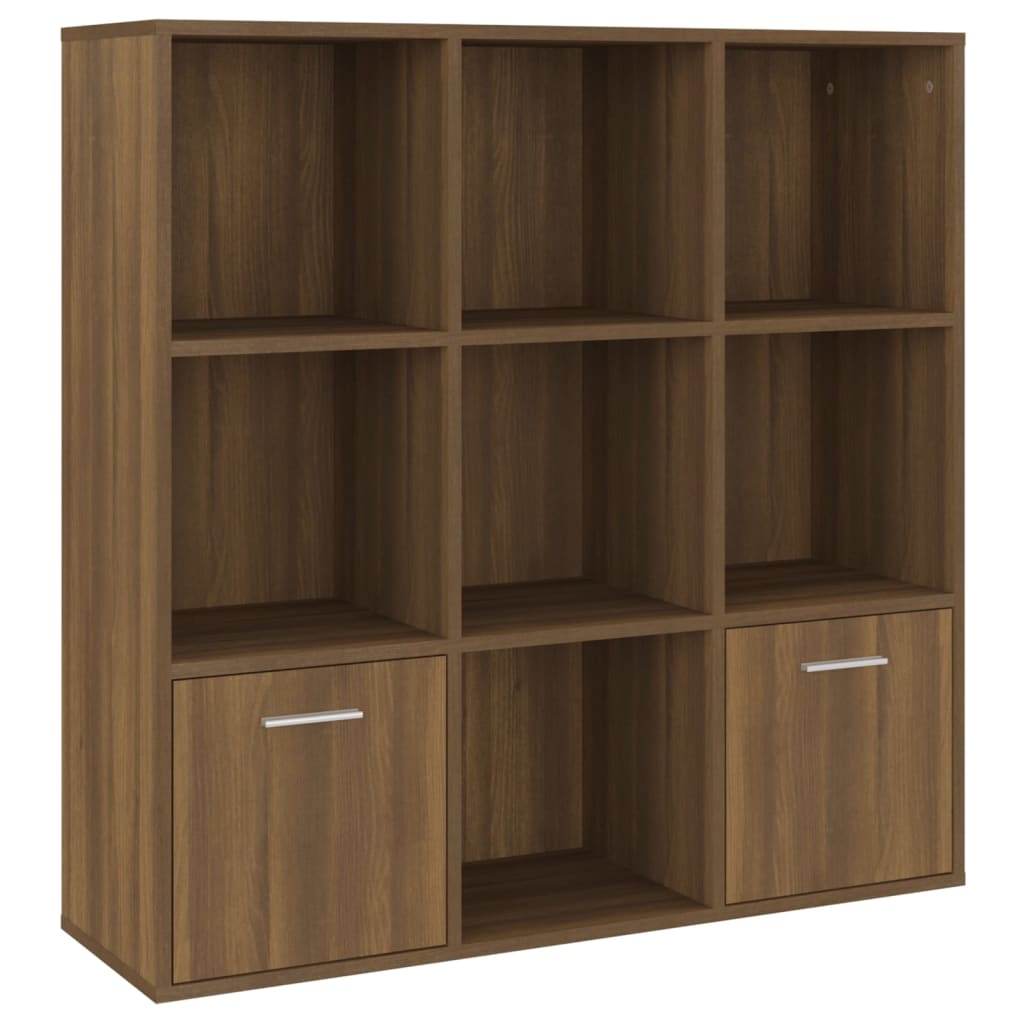Boekenkast 98X30X98 Cm Bruineikenkleurig