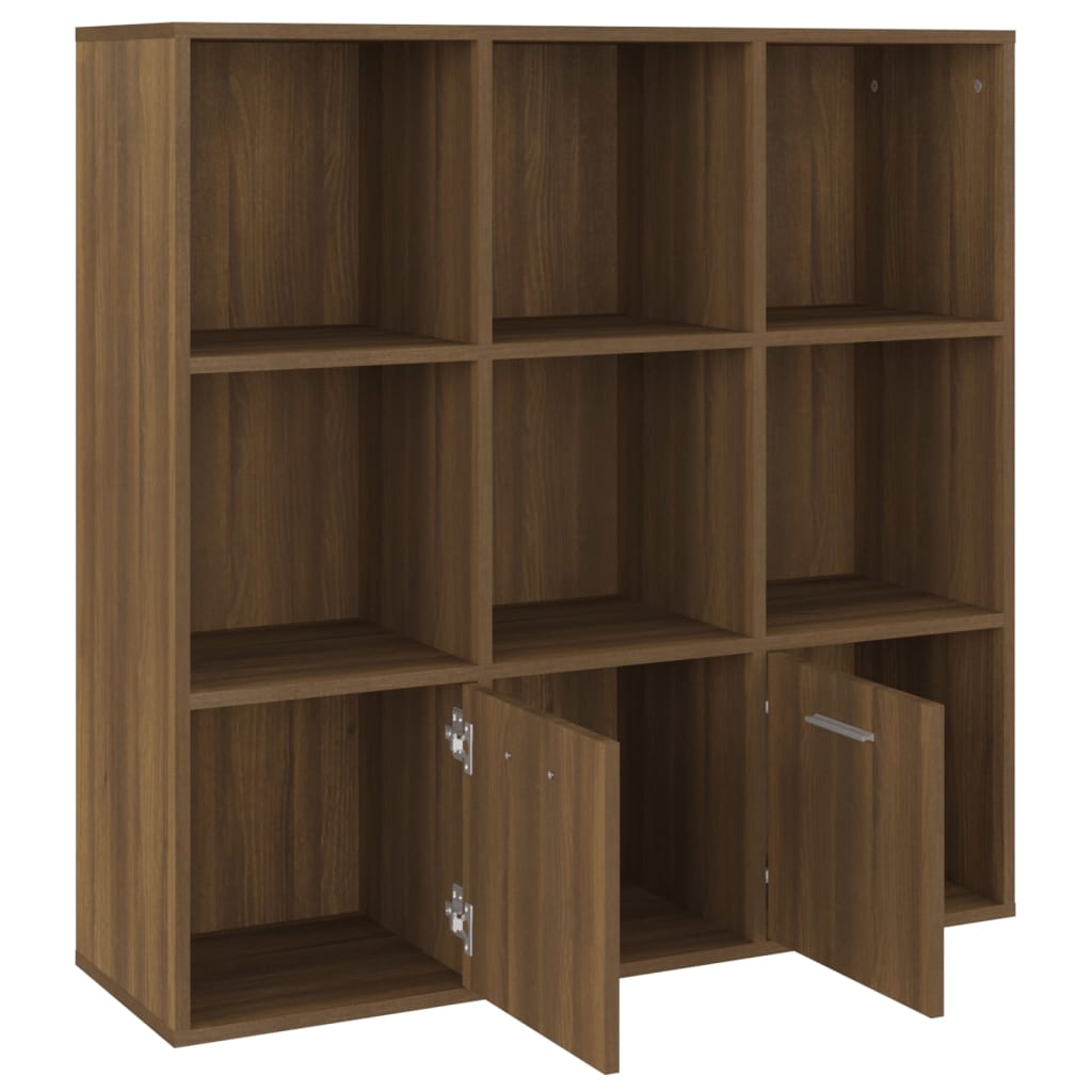 Boekenkast 98X30X98 Cm Bruineikenkleurig