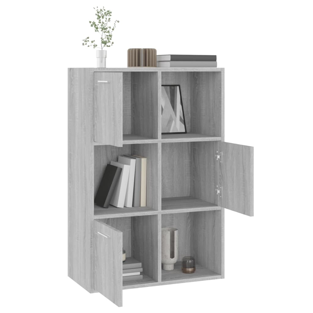 Opbergkast 60X29,5X90 Cm Grijs Sonoma Eikenkleurig