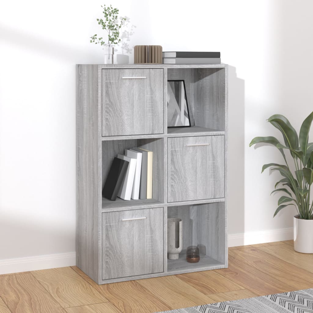 Opbergkast 60X29,5X90 Cm Grijs Sonoma Eikenkleurig