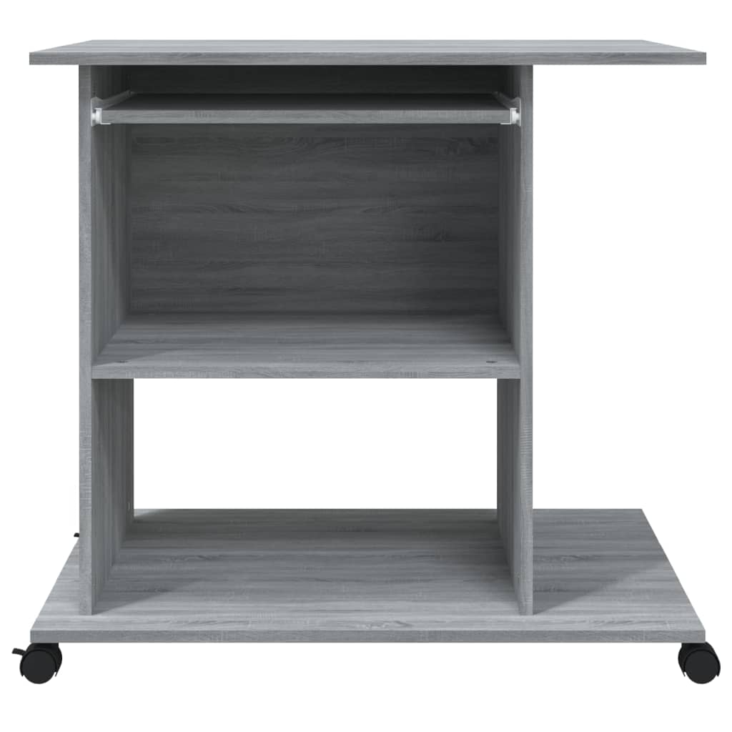 Computerbureau 80X50X75 Cm Bewerkt Hout Grijs Sonoma Eikenkleur