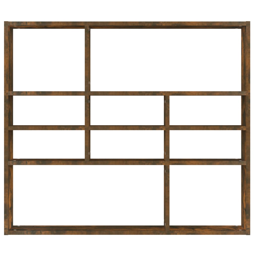 Wandschap 90X16X78 Cm Bewerkt Hout Gerookt Eikenkleurig
