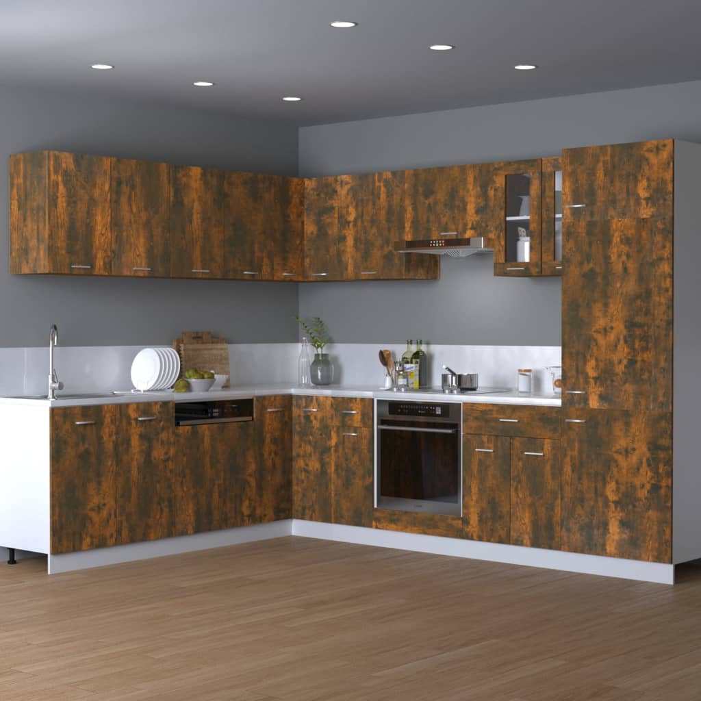 Wandkast Hangend 80X31X60 Cm Bewerkt Hout Gerookt Eikenkleurig