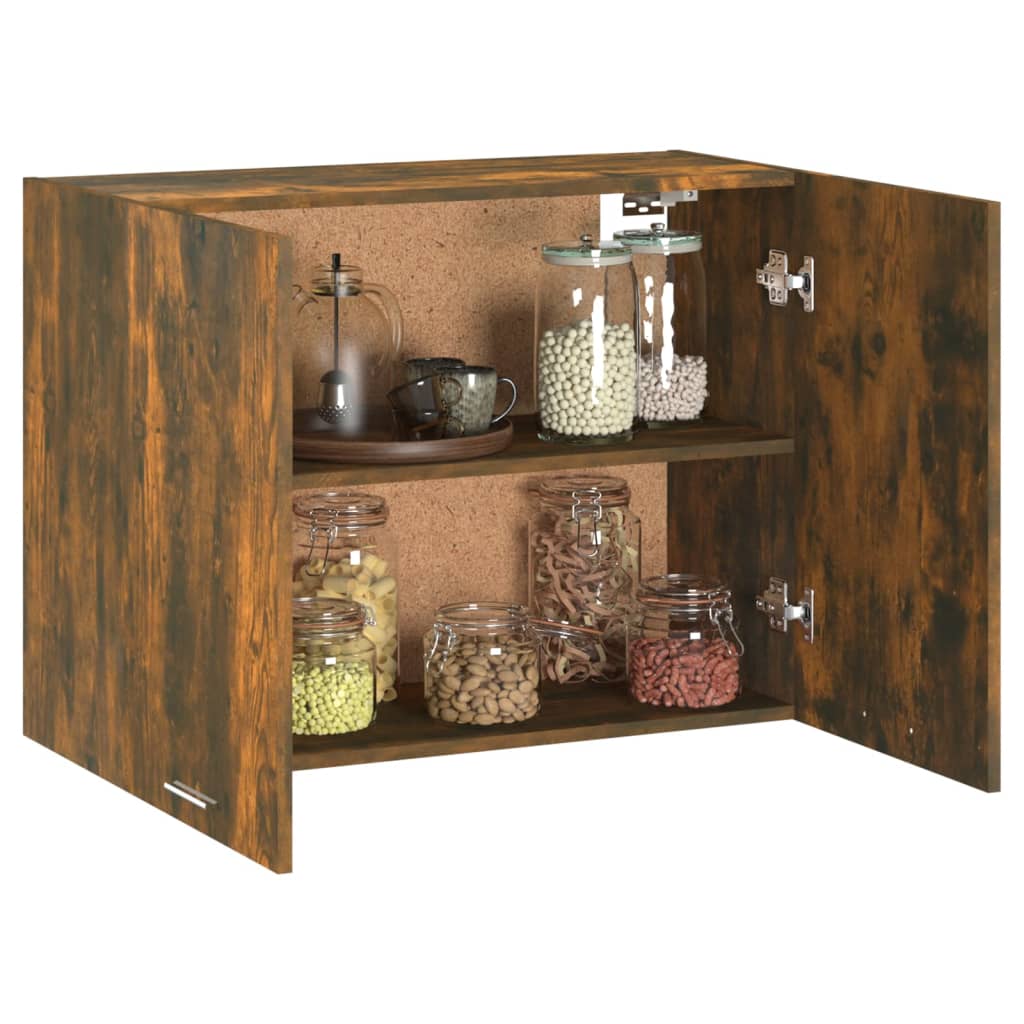 Wandkast Hangend 80X31X60 Cm Bewerkt Hout Gerookt Eikenkleurig