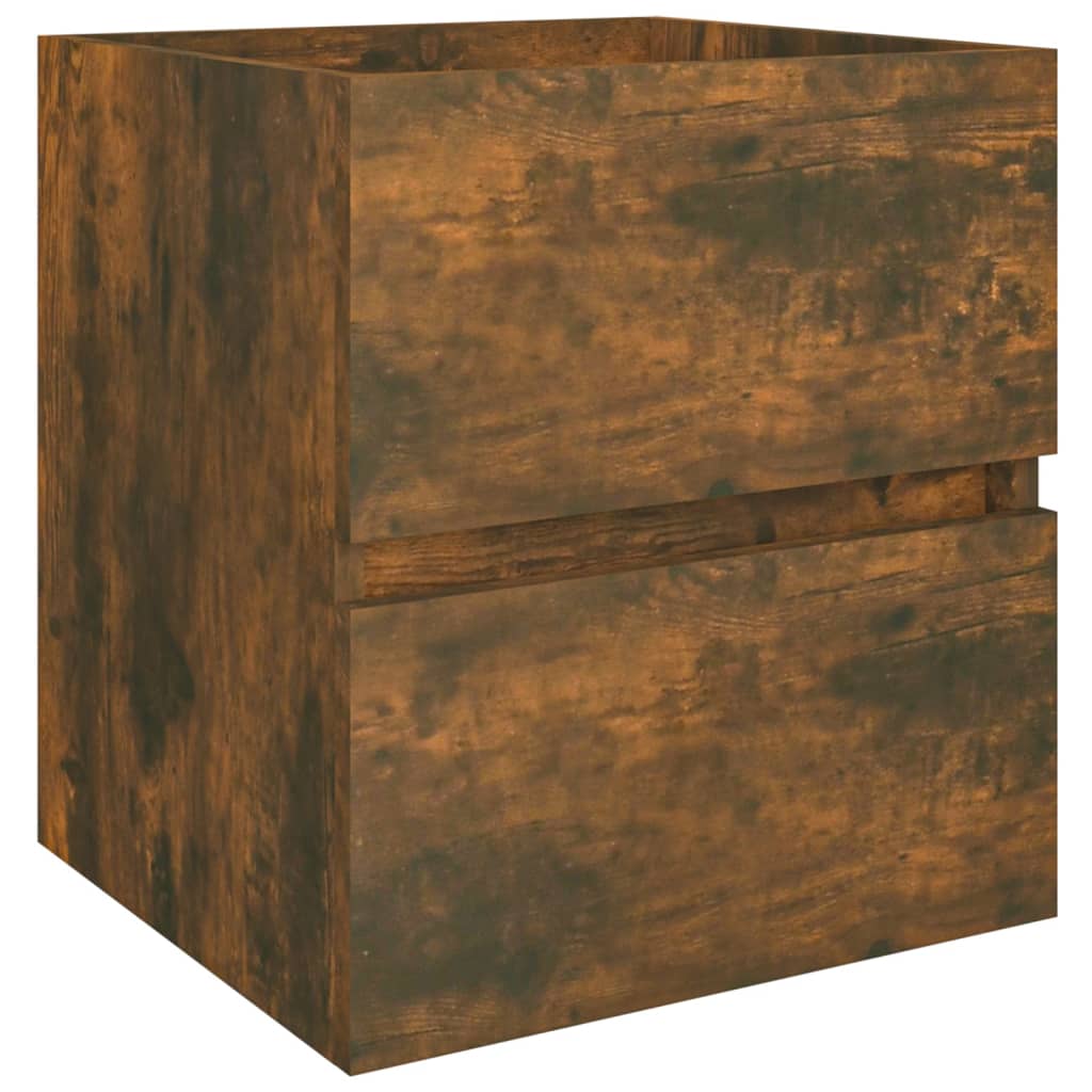 Wastafelkast 41X38,5X45 Cm Bewerkt Hout Gerookt Eikenkleurig