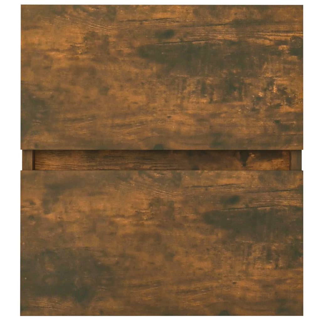Wastafelkast 41X38,5X45 Cm Bewerkt Hout Gerookt Eikenkleurig