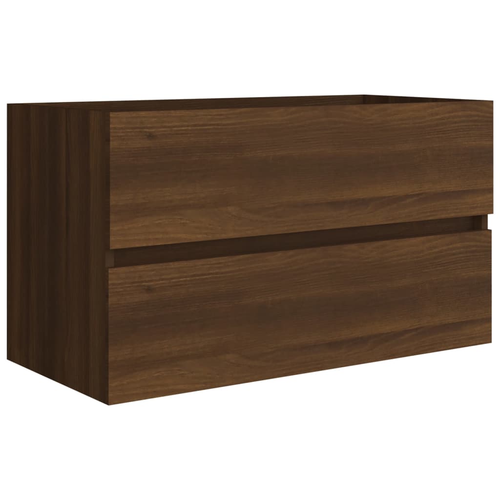 Wastafelkast 80X38,5X45 Cm Bewerkt Hout Bruineikenkleurig