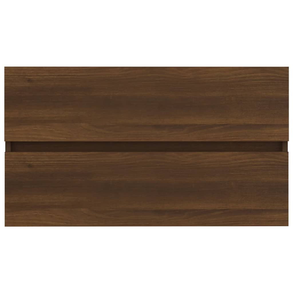 Wastafelkast 80X38,5X45 Cm Bewerkt Hout Bruineikenkleurig