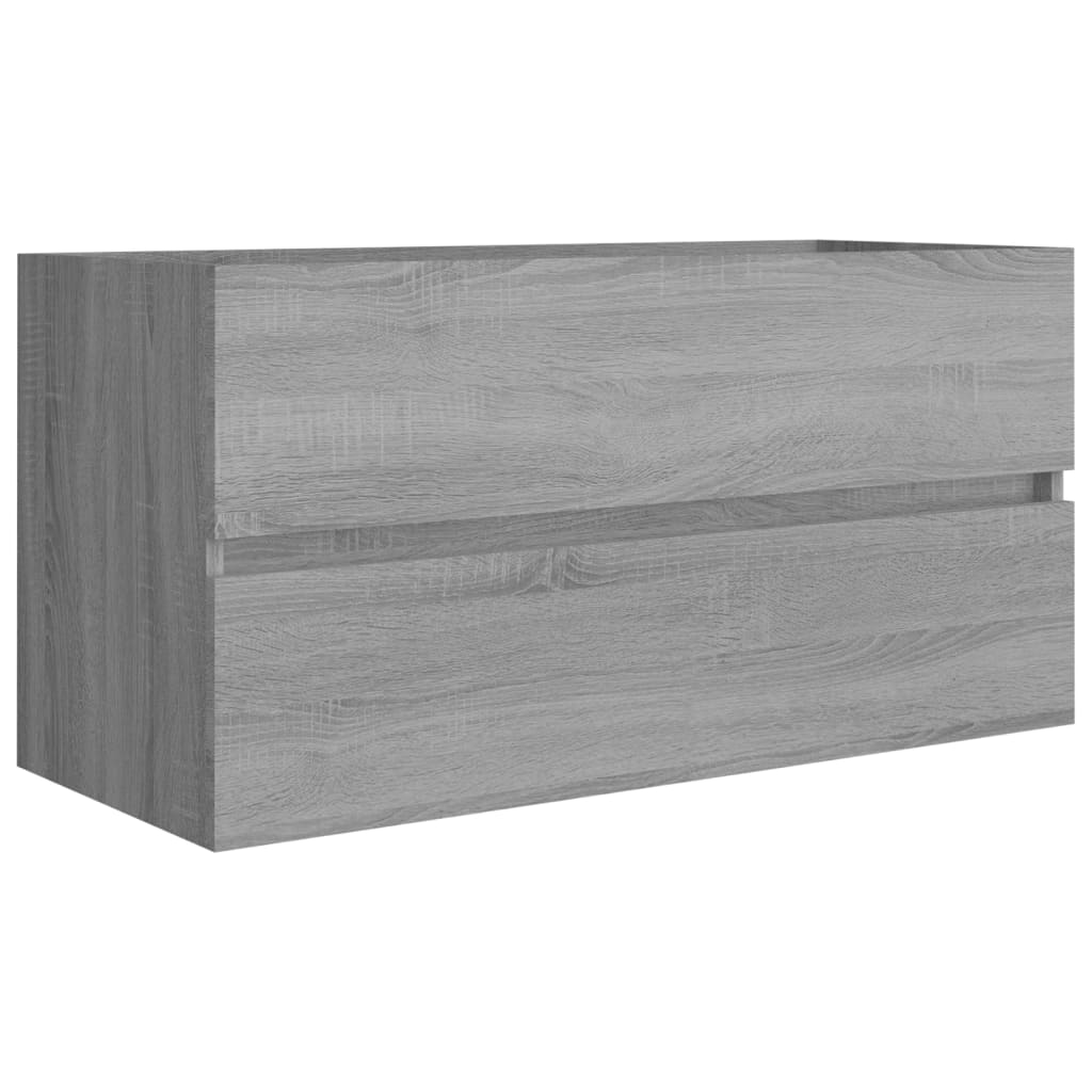 Wastafelkast 90X38,5X45 Cm Bewerkt Hout Grijs Sonoma Eikenkleur