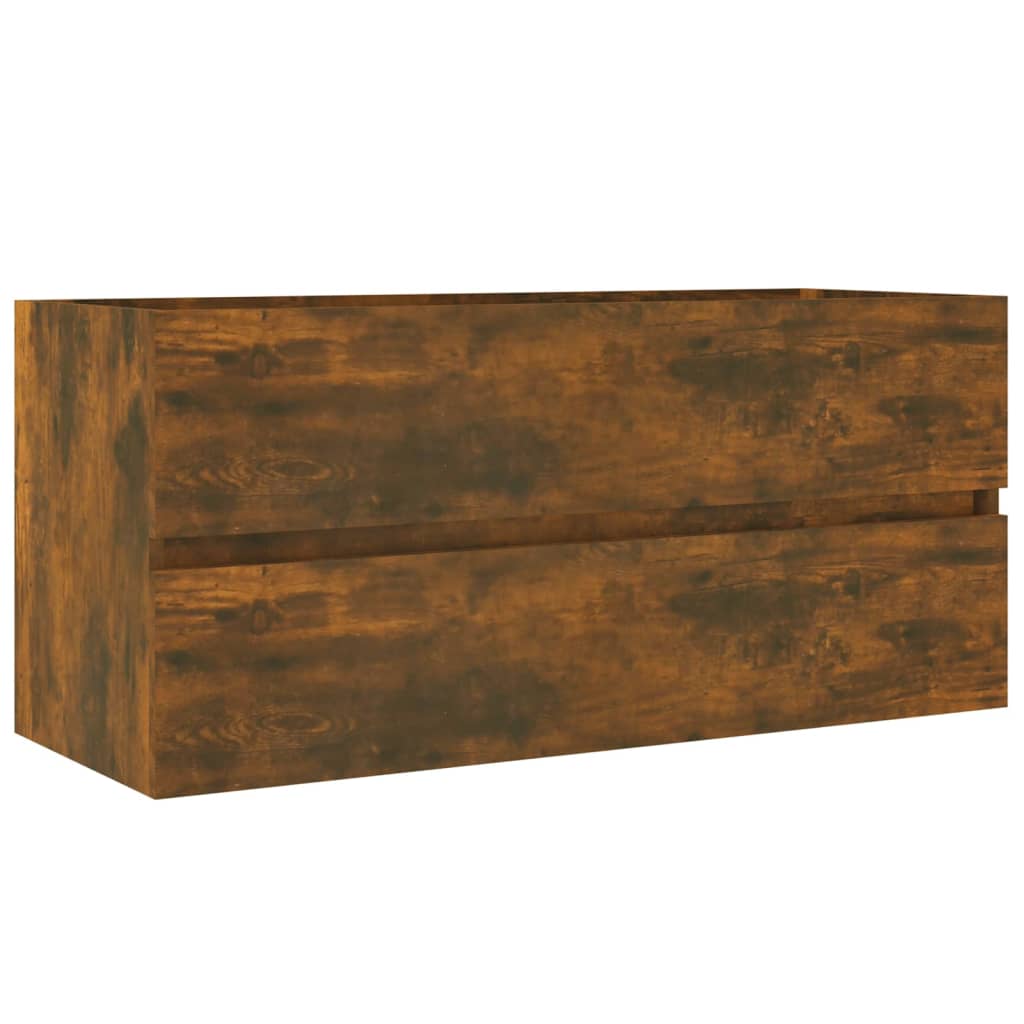 Wastafelkast 100X38,5X45 Cm Bewerkt Hout Gerookt Eikenkleurig