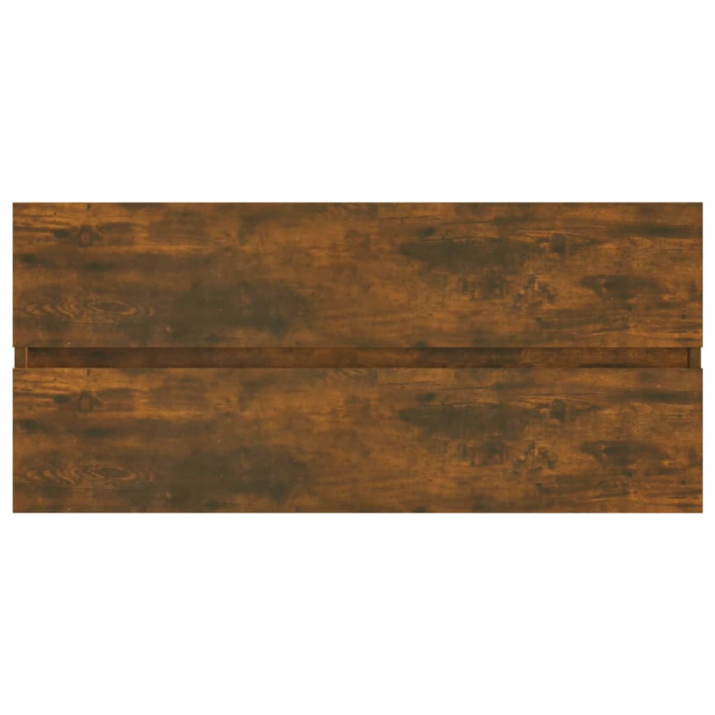 Wastafelkast 100X38,5X45 Cm Bewerkt Hout Gerookt Eikenkleurig