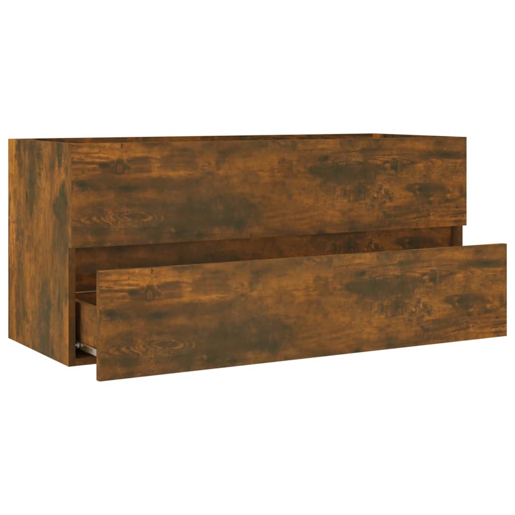 Wastafelkast 100X38,5X45 Cm Bewerkt Hout Gerookt Eikenkleurig