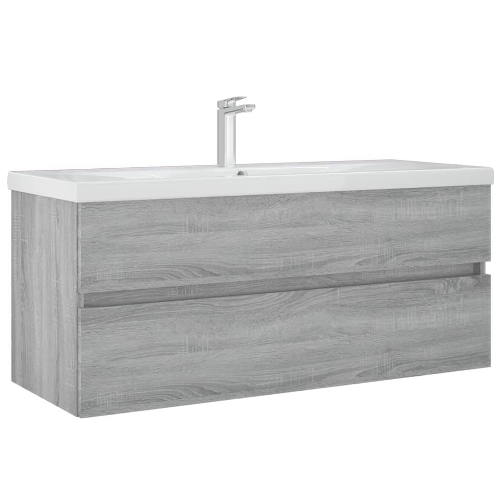 Wastafelkast 100X38,5X45 Cm Bewerkt Hout Grijs Sonoma Eiken