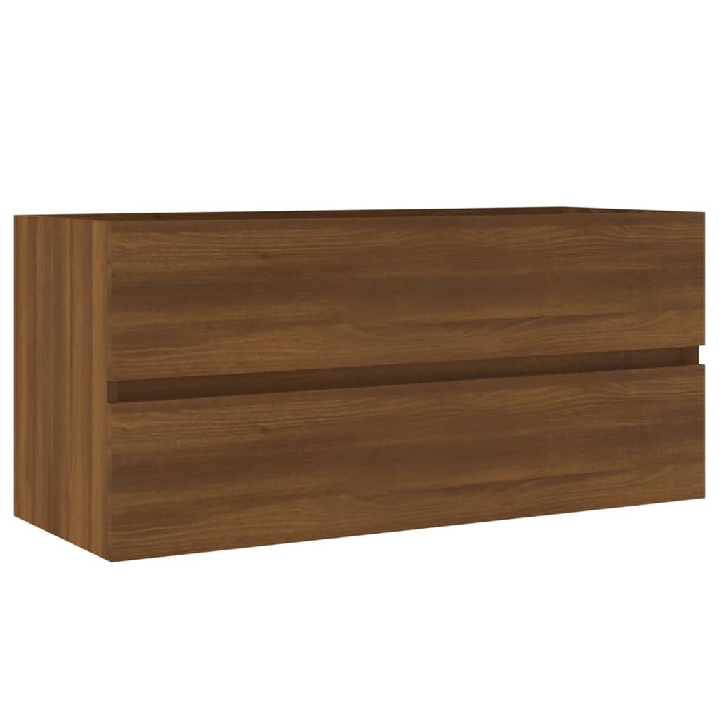 Wastafelkast 100X38,5X45 Cm Bewerkt Hout Bruineikenkleurig