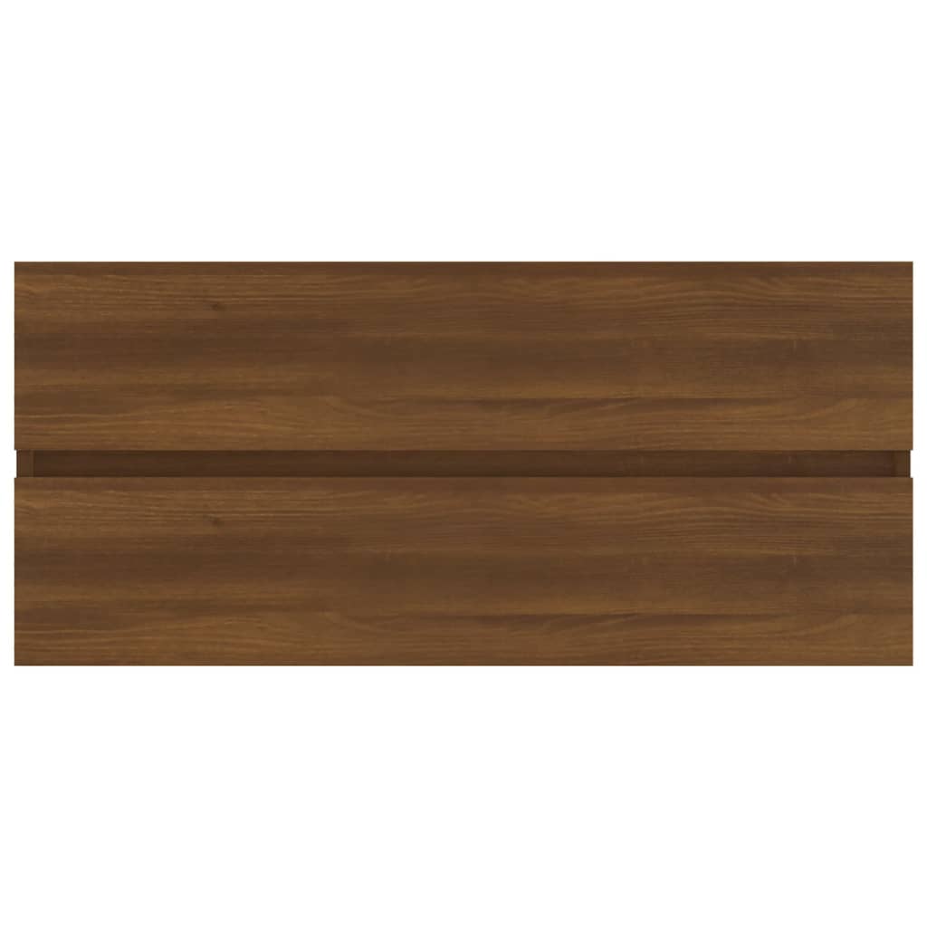 Wastafelkast 100X38,5X45 Cm Bewerkt Hout Bruineikenkleurig