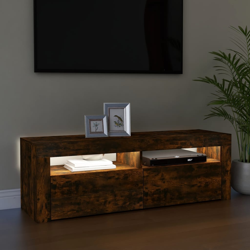 Tv-Meubel Met Led-Verlichting 120X35X40 Cm Sonoma Eikenkleurig