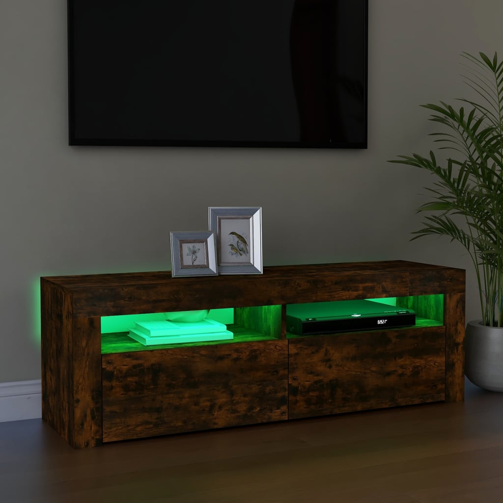 Tv-Meubel Met Led-Verlichting 120X35X40 Cm Sonoma Eikenkleurig
