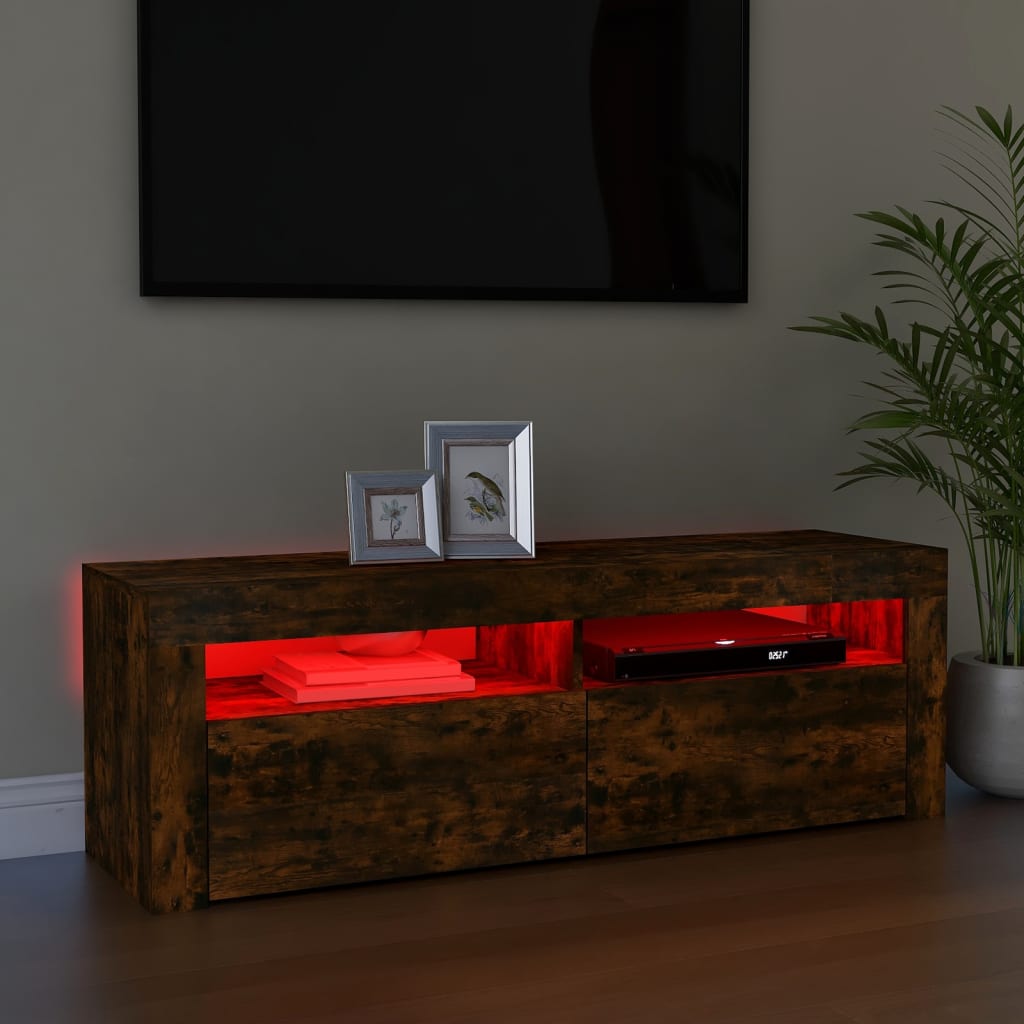 Tv-Meubel Met Led-Verlichting 120X35X40 Cm Sonoma Eikenkleurig