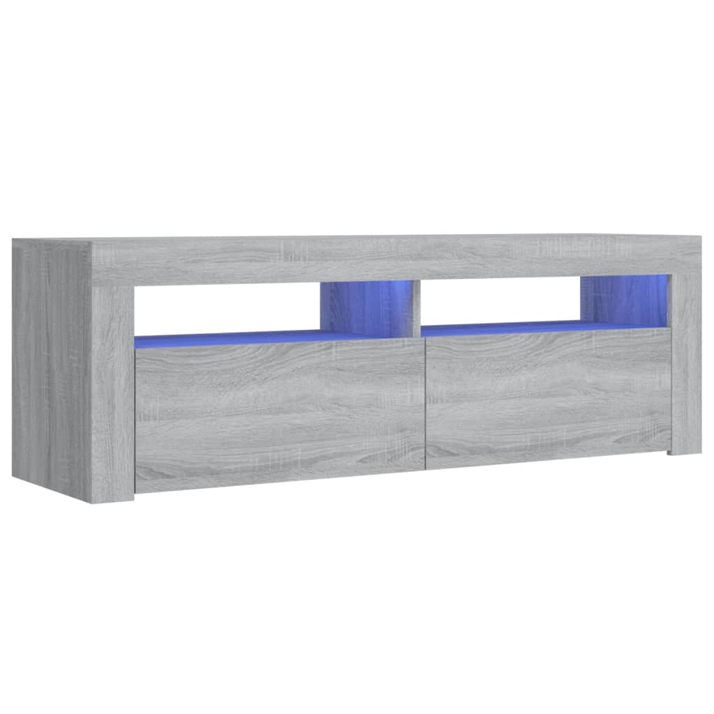 Tv-Meubel Met Led-Verlichting 120X35X40 Cm Grijs