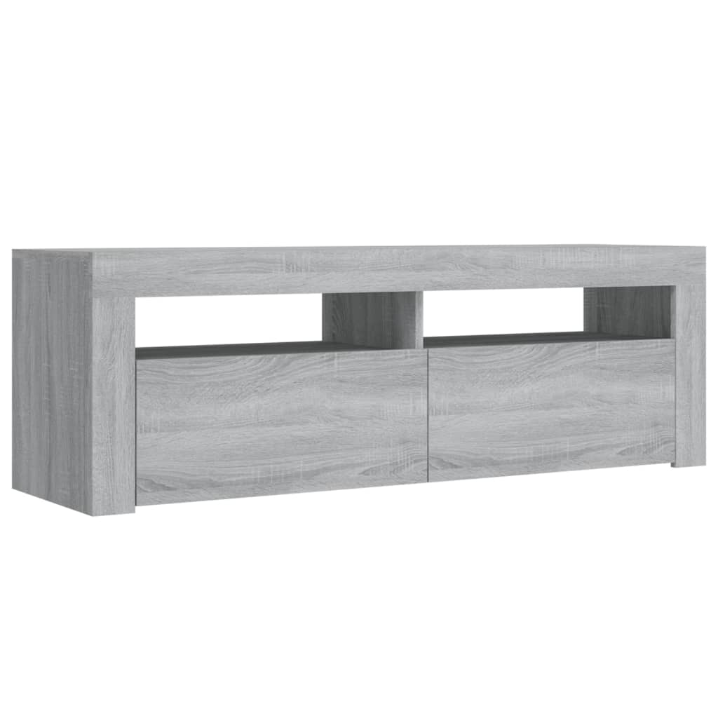 Tv-Meubel Met Led-Verlichting 120X35X40 Cm Grijs