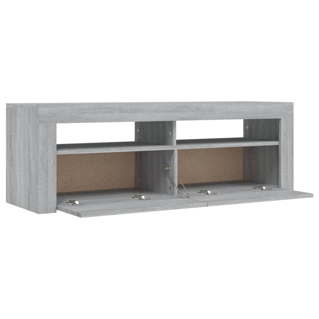 Tv-Meubel Met Led-Verlichting 120X35X40 Cm Grijs