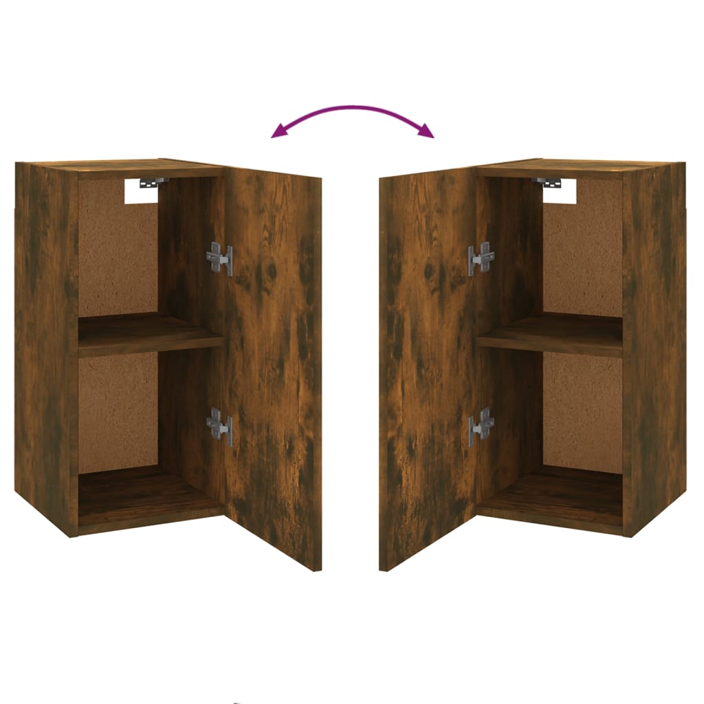 Tv-Meubel 30,5X30X60 Cm Bewerkt Hout Gerookt Eikenkleurig