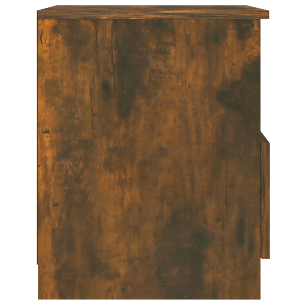 Nachtkastje 40X40X50 Cm Bewerkt Hout Gerookt Eikenkleurig