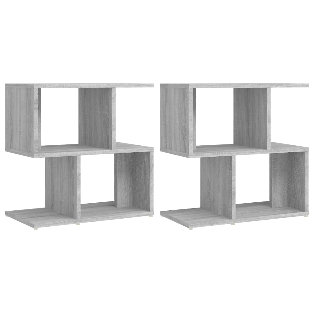 Nachtkastjes 2 St 50X30X51,5 Cm Bewerkt Hout Grijs Sonoma Eiken