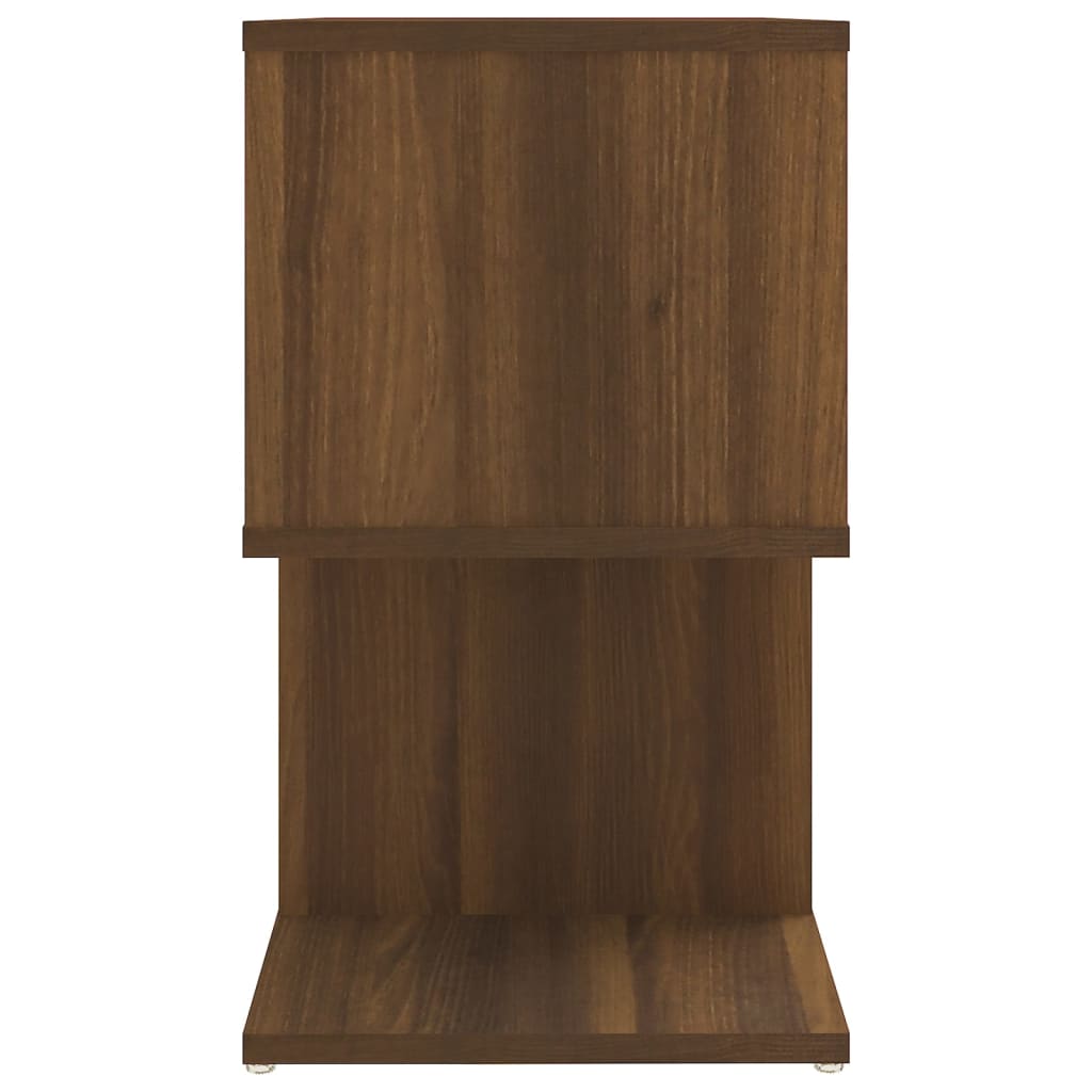 Nachtkastjes 2 St 50X30X51,5 Cm Bewerkt Hout Bruineikenkleurig