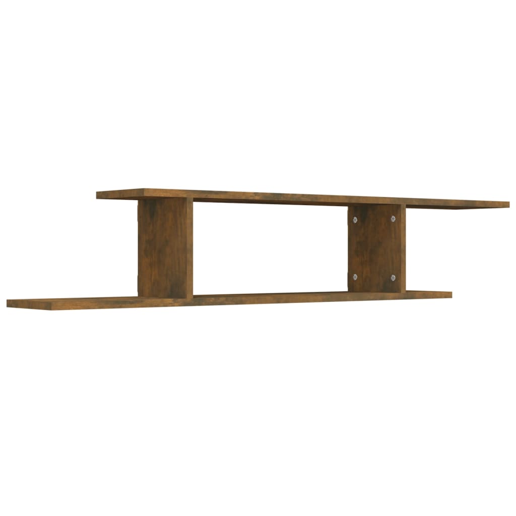 Tv-Wandschap 125X18X23 Cm Bewerkt Hout Gerookt Eikenkleurig