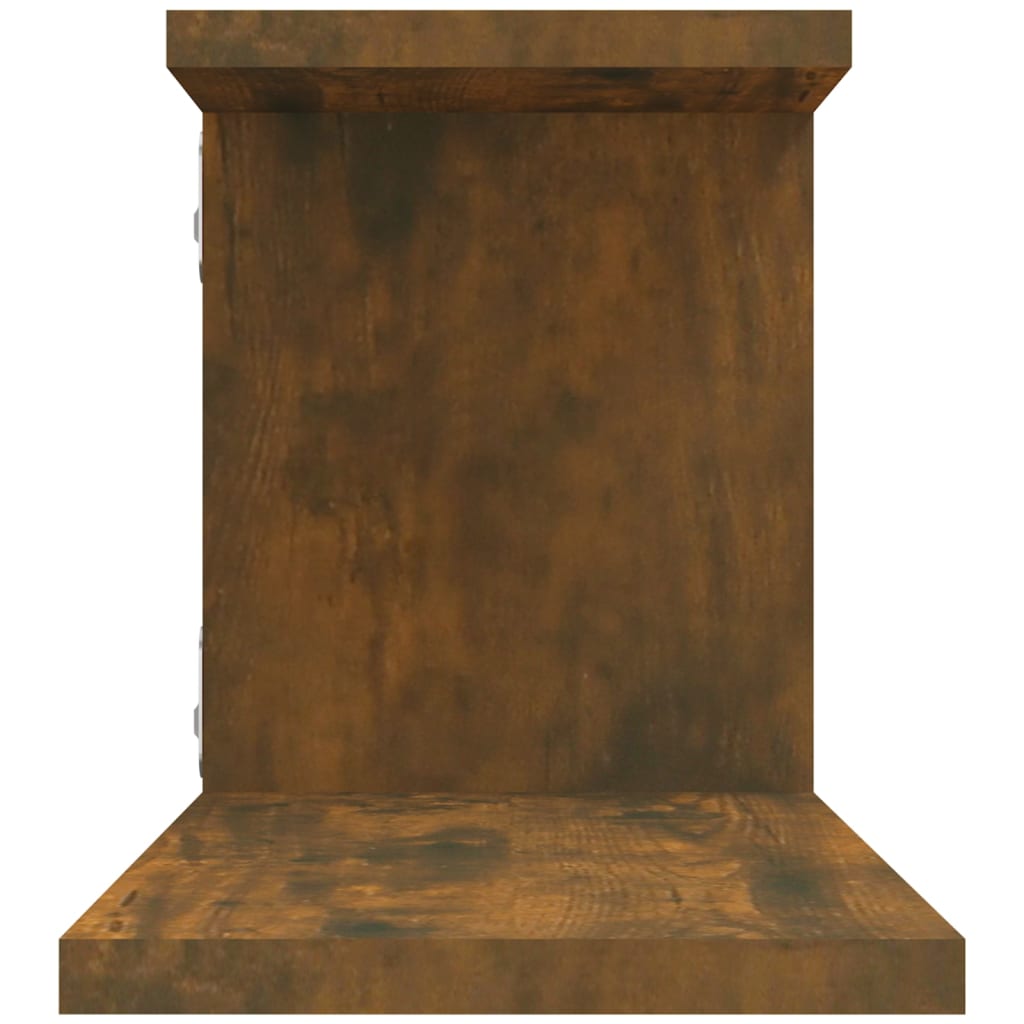 Tv-Wandschap 125X18X23 Cm Bewerkt Hout Gerookt Eikenkleurig