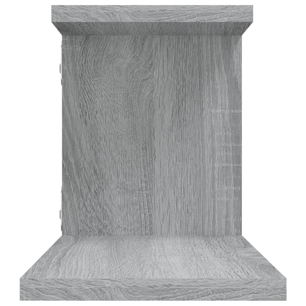 Tv-Wandschap 125X18X23 Cm Bewerkt Hout Grijs Sonoma Eikenkleur