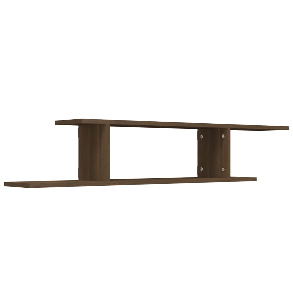 Tv-Wandschap 125X18X23 Cm Bewerkt Hout Bruineikenkleurig