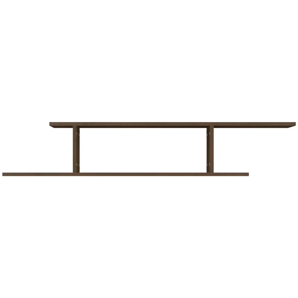 Tv-Wandschap 125X18X23 Cm Bewerkt Hout Bruineikenkleurig