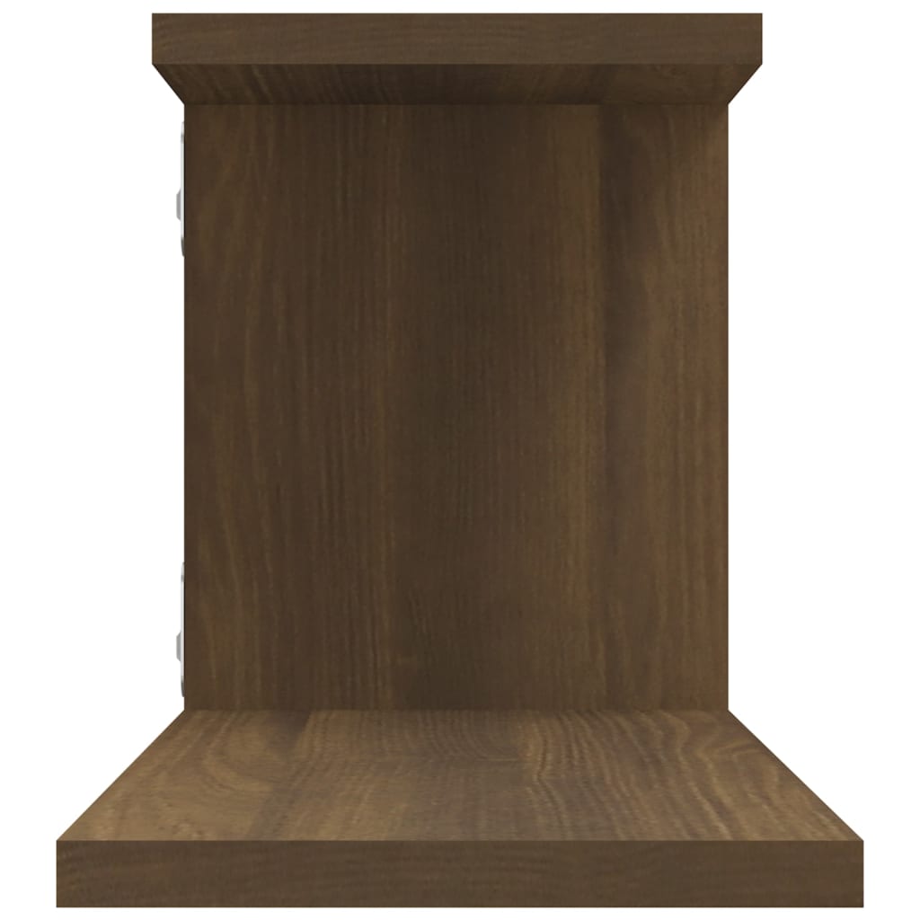 Tv-Wandschap 125X18X23 Cm Bewerkt Hout Bruineikenkleurig